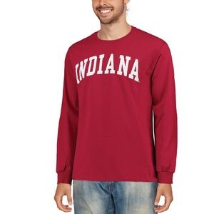 Unisex Red Longsleeve Indiana University T-Shirt